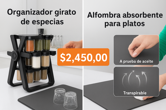 OFERTA DE LA SEMANA ORGANIZADOR GIRATORIO Y ALFOMBRA ABOSROBENTE!!!