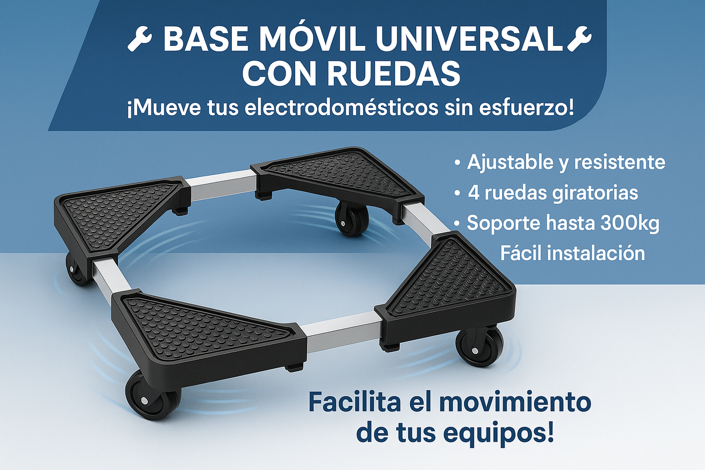 Publicidad Base Móvil Universal con Ruedas